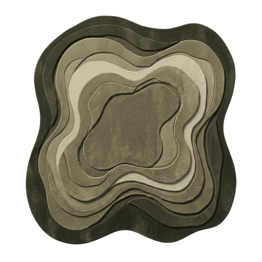 green carving rug
